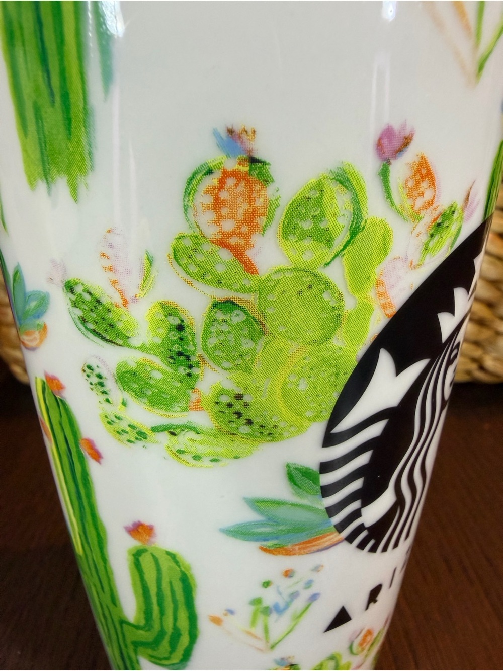 Starbucks Arizona Ceramic Travel Cup with Green Cactus Artwork - Picture 5 of 10